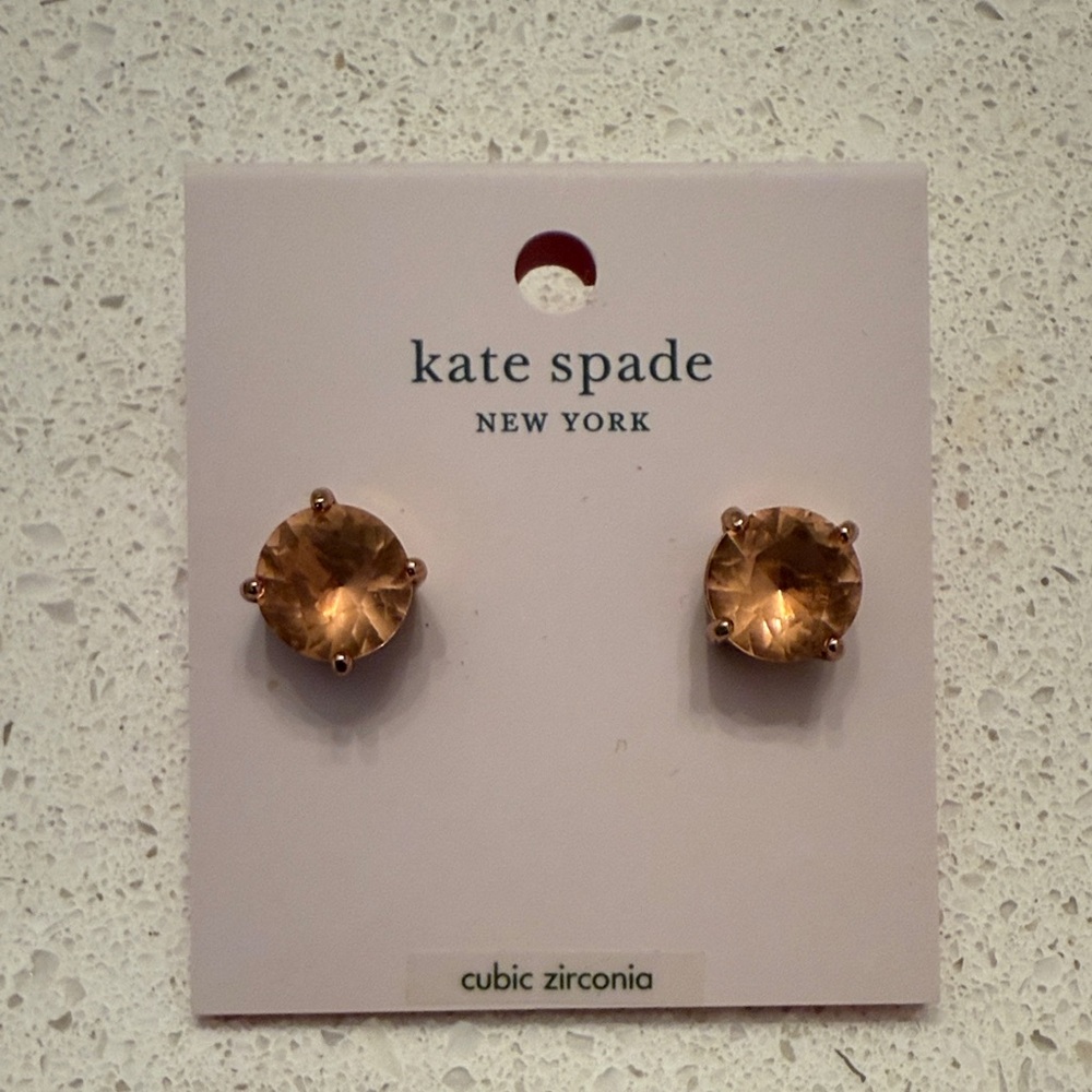 Kate Spade Champagne Cubic Zirconia Earrings